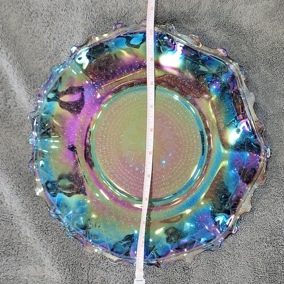 Vintage Blue Carnival Glass Hostess Plate!! - Picture 8 of 11